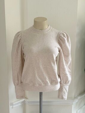 Paris Atelier & Other Stories Puff Sleeve Crewneck Sweatshirt